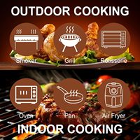 Termometer daging nirkabel cerdas Probe 2 ", termometer daging jangkauan nirkabel 400 kaki untuk Oven, pengasap, Pemanggang.