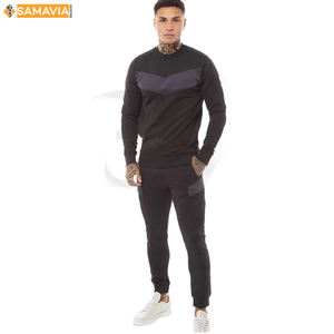 SAMAVIA Regular Fit Conjunto de chándal de manga completa hecho de mezcla de algodón y poliéster para ropa informal y atlética - Product Image 1