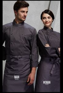 Long Sleeve Men Work <strong>Chef</strong> Uniform <strong>Chef</strong> <strong>Jackets</strong> Double Breasted Short Long Sleeve Men Women <strong>Button</strong> up Waterproof for Bar made - Product Image 3
