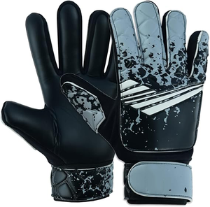 Gants de gardien de but bleu noir à coupe négative avec motif de peinture éclaboussée et accents argentés pour les gardiens de but de football compétitifs - Product Image 3