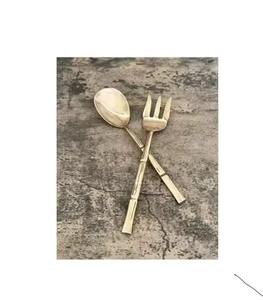 Servidor de ensalada de metal inoxidable de alta calidad perfecto para la salud prefiriendo herramientas de cocina ecológicas - Product Image 2