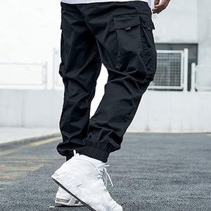 Vente chaude Logo Personnalisé Imprimé Hommes Cargo Noir Top Vente Hommes Pantalon téléchargé par Dress Sports - Product Image 2