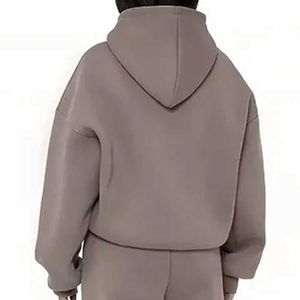 Conjunto de chándal y sudaderas con capucha de invierno para hombre y mujer, 1-2 piezas, logotipo personalizado impreso, forro polar de algodón/Bambú de gran tamaño, alta calidad - Product Image 2