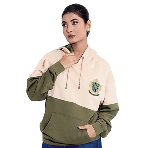 Calidad Premium 340 GSM diseño personalizado impresión bordado Diseño tamaño mujer Sudadera con capucha 65% algodón 35% poliéster de Bangladesh - Product Image 2
