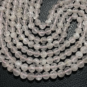 Vente en gros de perles rondes lisses en quartz rose perles en forme de boule de pierres précieuses roses naturelles pour l'artisanat de bricolage et la fabrication de bijoux - Product Image 1