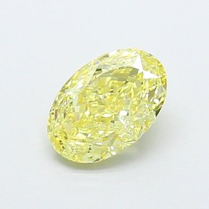Diamant de laboratoire ovale 1,36 ct VVS1 Jaune vif fantaisie - Product Image 1