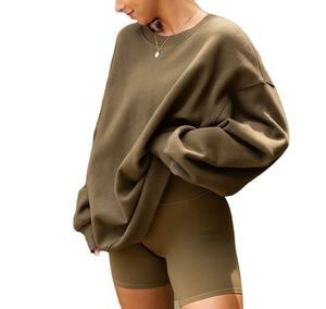 Femmes Sweats À Capuche Polaire Ras Du Cou Surdimensionné Pull Pulls Casual Confortable Automne Mode Femmes Tenues Sweat - Product Image 1