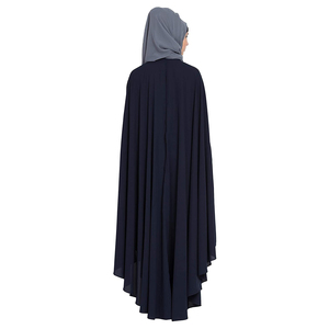 Vente en gros d'abaya double style modeste personnalisée pour femmes musulmanes chic design simple thobe/thawb silhouette trapèze faite respirante - Product Image 6