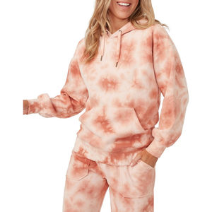 Ensemble de survêtement pour femmes grande taille, sweat-shirt et pantalon de jogging tie-dye d'hiver, vêtements de détente confortables pour femmes - Product Image 2