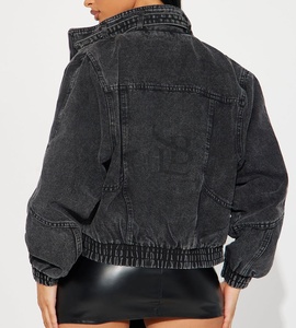 Recién llegado, Popular, de alta calidad, informal, para mujer, Tops cortos de mezclilla, abrigo, chaquetas de mezclilla para mujer, gran oferta, Chaquetas vaqueras para mujer - Product Image 2