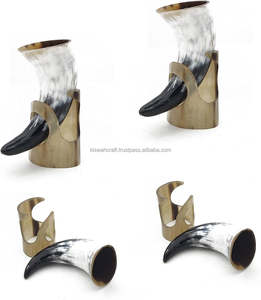 Cuerno Vikingo Medieval para Beber con Grabado de Thor, Diseño Natural de Tendencia, Cuerno de Buey/Búfalo de Primera Calidad con Tira de Cuero - Product Image 6