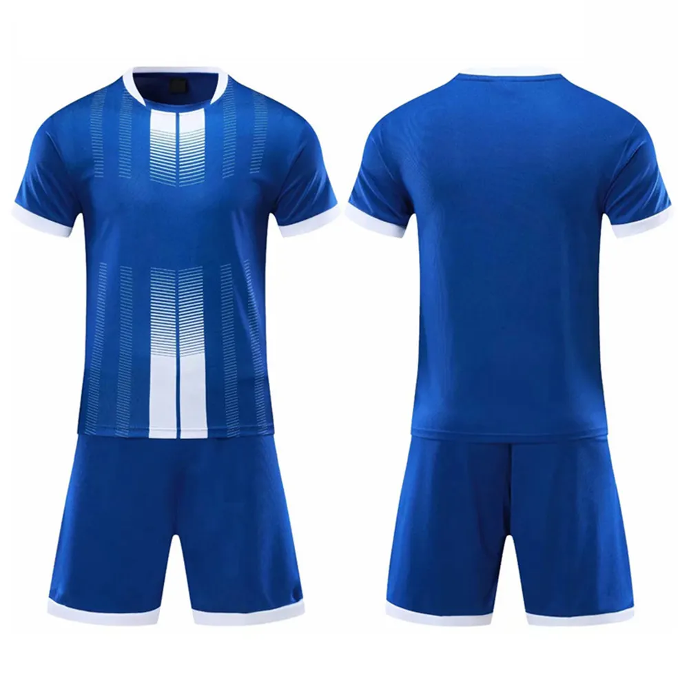 Nieuwe Collectie Lichtgewicht Ademende Mannen Voetbal Uniformen Topverkoper Aangepaste Logo Afdrukken Voetbal Uniform Set