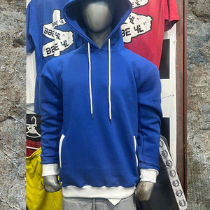 เสื้อสเวตเตอร์มีฮู้ดแบบสวมหัวของผู้ชายเสื้อสเวตเตอร์แบบเรียบง่ายโลโก้ที่กำหนดเอง - Product Image 1