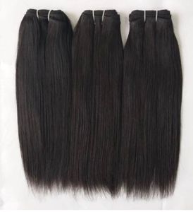 Vente en gros nouvelle couleur naturelle droite Temple brut vierge indien 100% Remy extensions de cheveux humains non transformés couleur de cheveux naturelle - Product Image 1