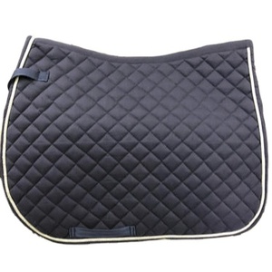 Tapis de selle de cheval en coton de haute qualité, Style de mode, accessoires noirs, Logo personnalisé brodé - Product Image 1