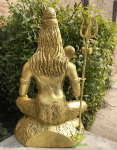 Декоративная статуя латуни Natraj в коричневом полировке от Aakrati home decor