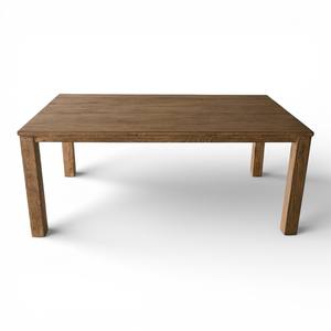 Table à manger rectangulaire rustique en teck massif de 80 pouces, style ferme, 6 places, écologique, facile à assembler, luxe traditionnel - Product Image 1