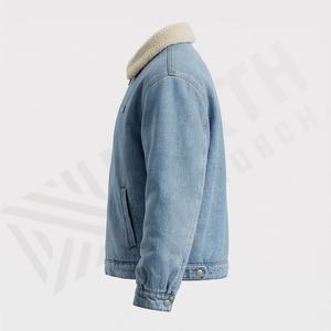 Veste en jean pour femme, couleur personnalisée, broderie, impression cinq étoiles, toile élégante, vêtements d'extérieur tendance, streetwear - Product Image 3