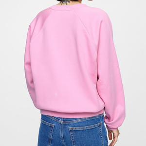 เสื้อสเวตเตอร์ลำลองปักไหล่แขนยาวคอเสื้อสวมหัวของผู้หญิงโลโก้ตามสั่งผลิต - Product Image 5