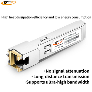 Ytopto พอร์ตรับส่งสัญญาณไฟฟ้า RJ45ทองแดง1.25G โมดูล100M 10/100/1000Base-T <span class=keywords><strong>5G</strong></span> FTTH ปลั๊กร้อน ce/fcc ROHS - Product Image 5