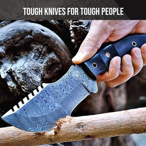 Fixed Blade Multi-Functional Outdoor Survival <b>Knife</b> Wood Handle OEM Customizable High Quality Damascus Steel Tracker <b>Knife</b> for - Product Image 4