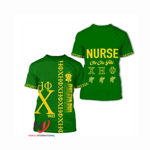 เสื้อยืดกีฬาคุณภาพสูงแบบสั่งทำพิเศษ Chi Eta Phi แห้งเร็ว แขนครึ่งตัว คอกลม ระบายอากาศได้ดี สำหรับทุกเพศ - Product Image 3