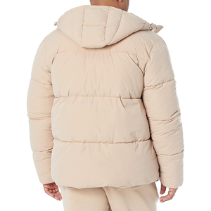 Men's <b>Quilted</b> Bomber <b>Jacket</b> Winter Warm Canvas Puffer Coat with Full Zip Windproof Casual Outwear Featuring Letter <b>Pattern</b> - Product Image 6