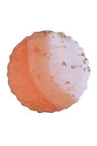 Sous-verres en résine faits à la main avec logo Love pour les cadeaux d'entreprise, les repas de luxe et la décoration intérieure. - Product Image 4