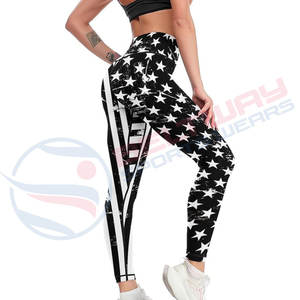 Leggings de compression 100% coton taille haute pour femmes avec nouveau style de leggings de yoga et de gymnastique imprimés par sublimation pour femmes - Product Image 6