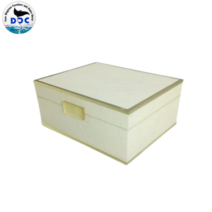 Boîte à bijoux de luxe classique DPC en laiton shagreen avec serrure, solutions de rangement personnalisées pour accessoires, modèle 0006, autres types de fermetures Binh - Product Image 4