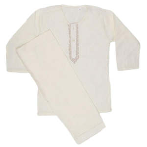 Traje Shalwar Qameez para Bebés Recién Nacidos - Color Blanco Hueso - Product Image 1