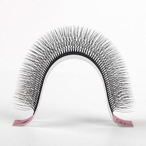 Venta caliente 3D W pestañas Vietnam sin proveedores de pestañas azuladas no verdosas W curvatura M suministros de extensión de pestañas de etiqueta privada - Product Image 3