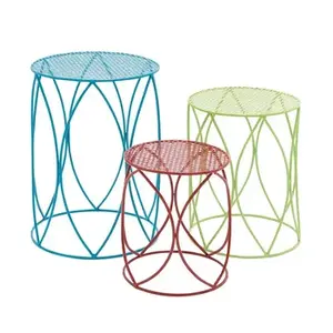 Juego de 3 piezas de soporte de maceta de Metal para decoración de hogar y jardín sala de estar maceta soporte para maceta para decoración interior y exterior - Product Image 1
