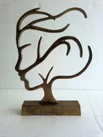 Sculpture décorative de table en métal abstrait moderne faite à la main pour la maison, le bureau et la décoration intérieure