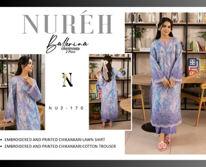 NUREH BALLERINA de Ssumaira, colección de césped bordado Chikankari con estampado de lujo, ropa india y paquistaní 2025 - Product Image 4