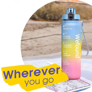 Botella de Agua Motivacional de 1 Litro Botella de Agua <span class=keywords><strong>con</strong></span> <span class=keywords><strong>Popote</strong></span> 1000 ML de Agua Deportes - Product Image 4