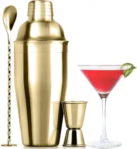 Hot bán nhà máy bán thép không gỉ Cocktail Shaker Bar đồ dùng Cocktail Set bar nhà hàng công cụ