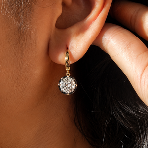 Boucles d'oreilles Caravan Midnight Gold avec pierres en zircon de 1,5 carat - Product Image 1
