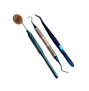 Juego de Pinzas y Espejo Dental Premium para Examen Oral Profesional, Juego de Herramientas Dentales de Acero Inoxidable de Alta Precisión - Product Image 1