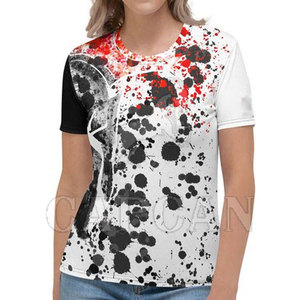 Hip Hop Mujeres Peso ligero 100% algodón Fitness Impreso Camisetas Personalizables con su propio logotipo de marca para el invierno - Product Image 1