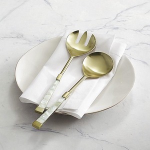 Stainless Steel <b>Cutlery</b> <b>Set</b> With Mother of Pearl Handle Gold Plated Flatware for Restaurant Wedding Party and Hotel - Product Image 6