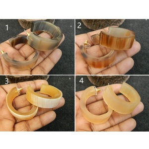 Pendientes de cuerno ecológicos para mujer, joyería hecha a mano - Product Image 3