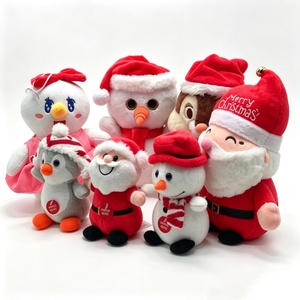 Ensemble de jouets en peluche de Noël personnalisés, animaux en peluche de Noël, peluche Père Noël, peluche bonhomme de neige, peluche pingouin - Product Image 6