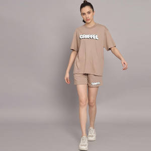 Comfortable <b>Women</b> Summer Short and T <b>Shirt</b> Set Soft Cotton Relaxed Fit Two Piece Outfit Ideal for <b>Beach</b> Travel Daily Style - Product Image 5