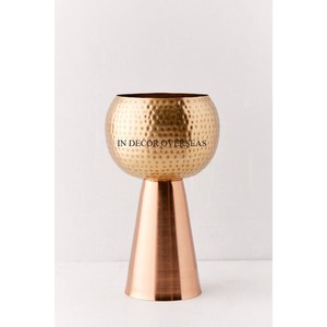 เครื่องปลูกต้นไม้ทรงกลมทำจากทองแดงเกรดสูงชุบทองทนทาน - Product Image 1