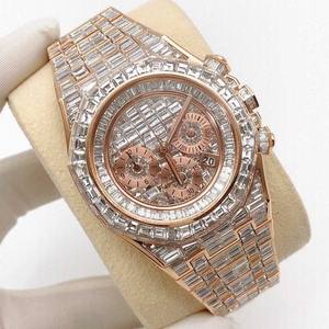 นาฬิกาโครโนกราฟแบบกลไกอัตโนมัติ ประดับเพชรโมอิสซาไนต์ทรงบาแก็ตต์ สไตล์คลาสสิก ดีไซน์ฮิปฮอป สำหรับผู้ชาย ราคาประหยัด - Product Image 2