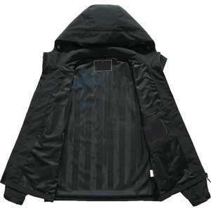 Veste de pluie imperméable pour femmes, imperméable léger avec capuche, veste de randonnée, coupe-vent softshell pour activités de plein air, noir - Product Image 5