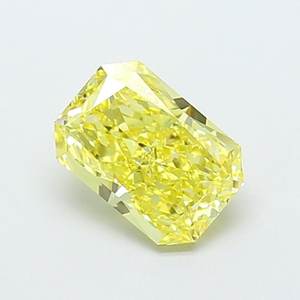 Diamante Radiante de 1.56ct VS1, Color Amarillo Intenso, Cultivado en Laboratorio - Product Image 1