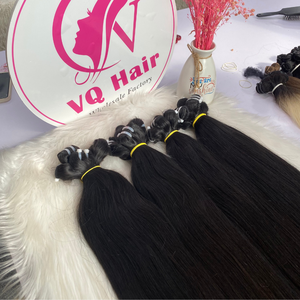 ผมคนบราซิลเป็นมัดผมแท้สีดำแบบไม่ผ่านการทำสารเคมีผมคนบราซิลผมลอนคู่ผม VQ - Product Image 6