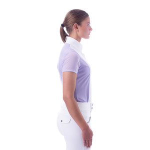 Chemise équestre haut de gamme couche de base haut extensible coupe à manches courtes chemises de spectacle OEMHorse fabrication de vêtements d'équitation - Product Image 4